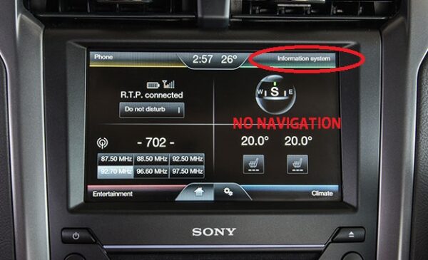 FORD SYNC 2 NAVIGATION ACTIVATION